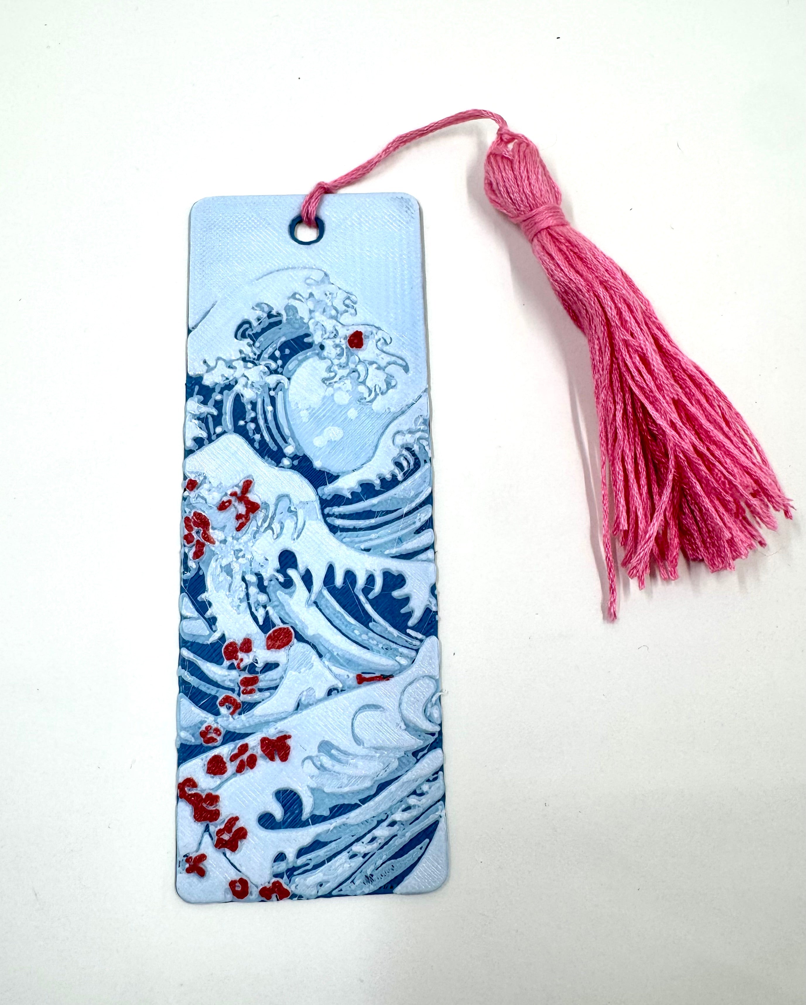 cherry blossom tide bookmark- pink tassel