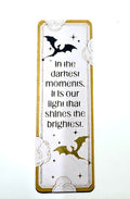 Dragon with saying bookmark