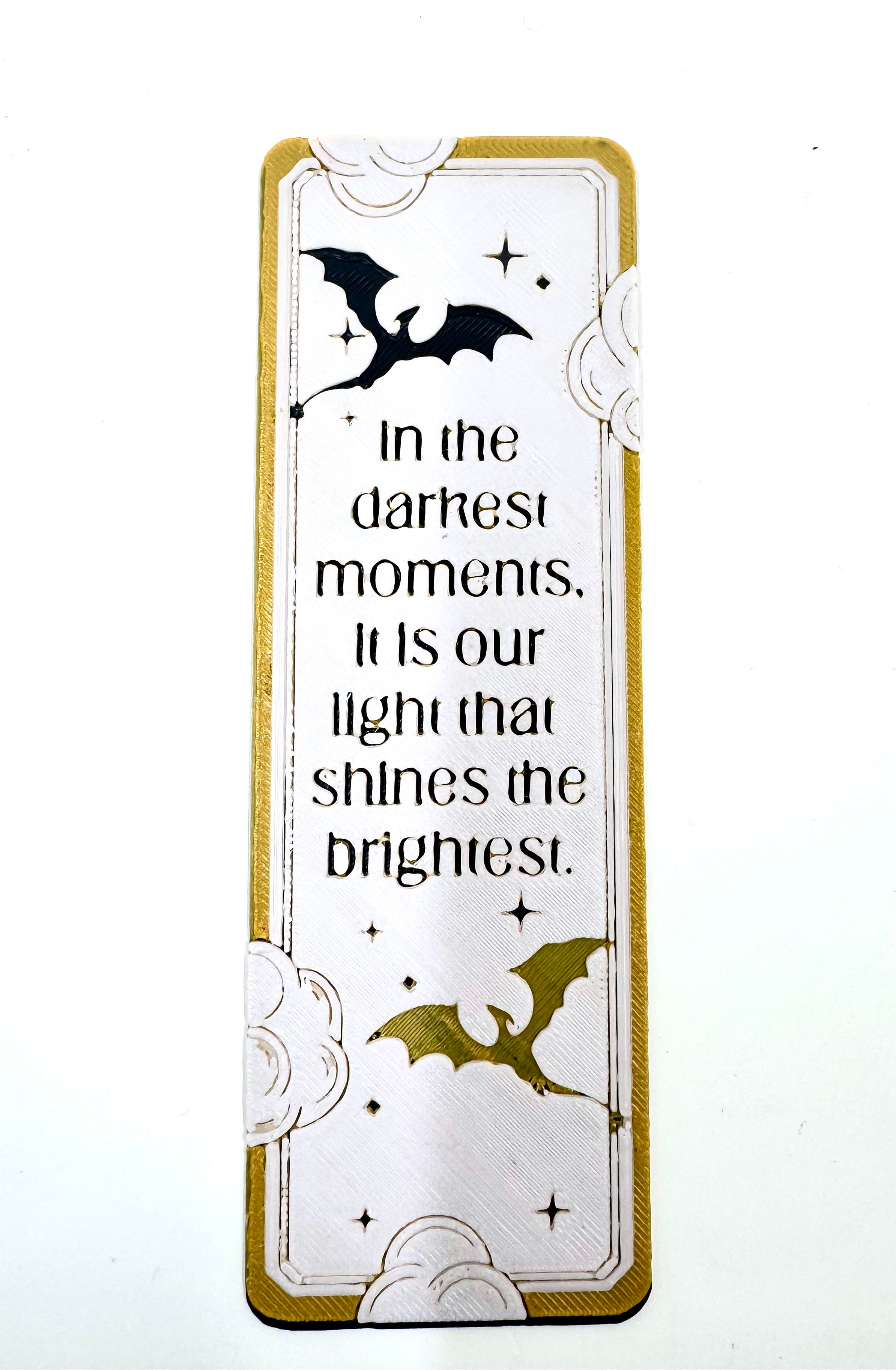 Dragon with saying bookmark
