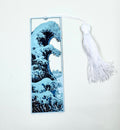 The great wave bookmark- white border