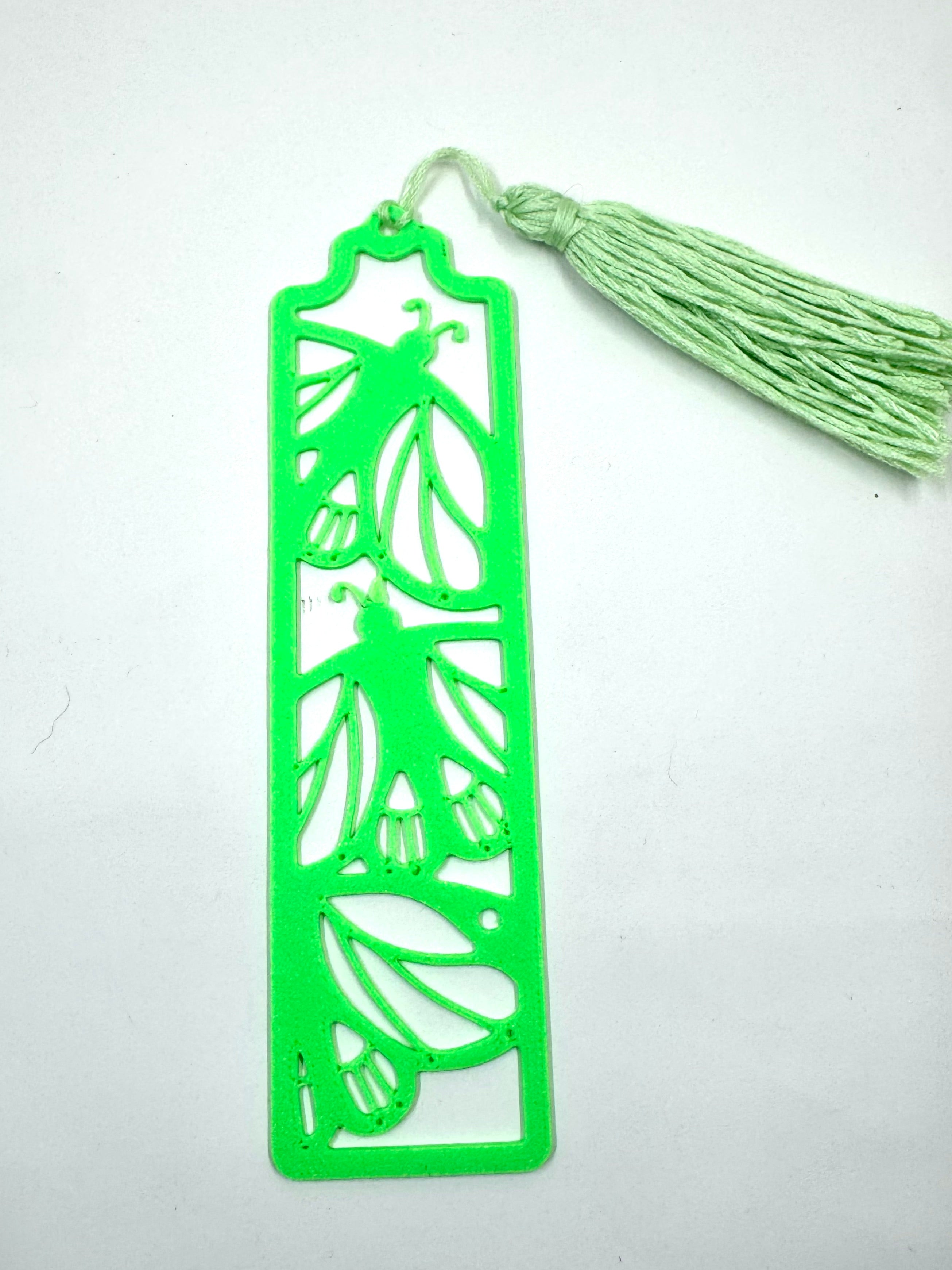butterfly bloom bookmark- green