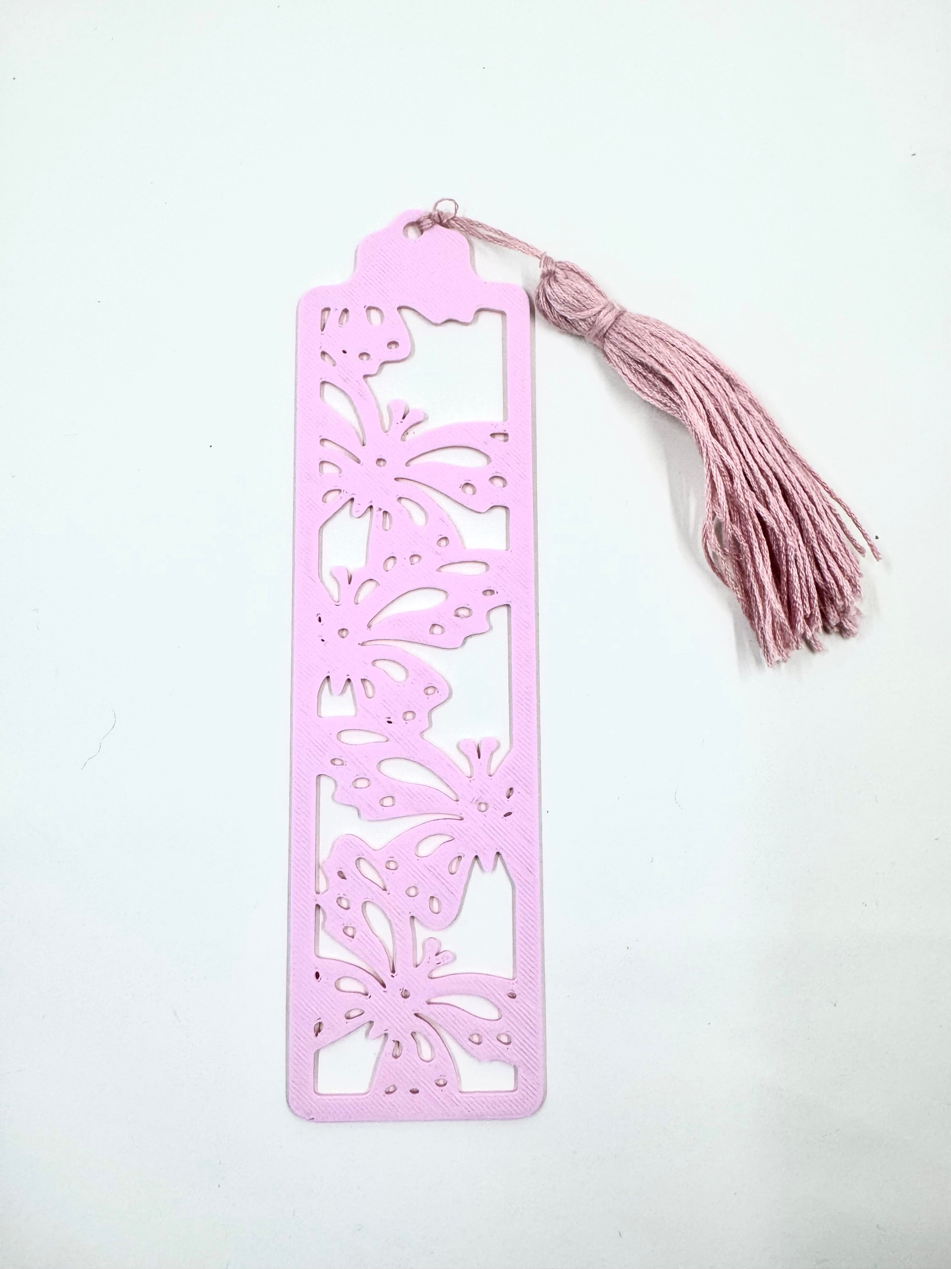 butterfly bloom bookmark- pink